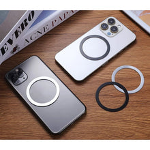 Заредете изображение във визуализатора на галерията – Tech-Protect MagMat MagSafe magnetic ring universal - black / silver (2 pcs.)
