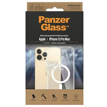 Заредете изображение във визуализатора на галерията – PanzerGlass HardCase with MagSafe Antibacterial Military Grade Certified Case for iPhone 13 Pro Max - Transparent

