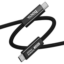 Заредете изображение във визуализатора на галерията – Cable USB C do USB C Hoco USB4 40Gbps/8K60Hz 5A 240W 1m US15 black
