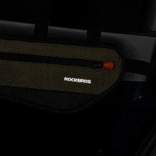 Заредете изображение във визуализатора на галерията – Rockbros 30120079001 bicycle bag for 1.7 l frame - green and black
