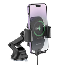 Заредете изображение във визуализатора на галерията – Borofone Car holder BH214 Adelante with induction charging to dashboard black
