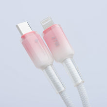 Заредете изображение във визуализатора на галерията – FORCELL F-ENERGY C356 cable Type C to Lightning PD 3A 27W Gradient 1 m white
