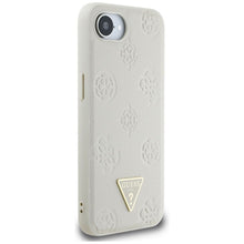 Заредете изображение във визуализатора на галерията – GUESS case for IPHONE 16e (SE 4 2025) compatible with MagSafe GUHMPSE4PGBTME (Grained PU Hot Stamp Peony Triangle Logo) beige
