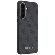 Заредете изображение във визуализатора на галерията – GUESS case for SAMSUNG Galaxy A37 GUHCSA37GF4GGR (PU 4G Classic Logo with Charm) black
