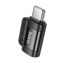 Заредете изображение във визуализатора на галерията – HOCO adapter OTG Type C (male) to Lightning (female) 3A UA31E black
