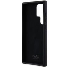 Заредете изображение във визуализатора на галерията – Original Pouch KARL LAGERFELD  hardcase Silicone Karl&amp;Choupette Metal Pin KLHCS24LSMHKCNPK for Samsung Galaxy S24 Ultra black
