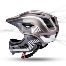 Заредете изображение във визуализатора на галерията – Children's bicycle helmet with detachable visor Rockbros TT-32SBTG-M size M - gray
