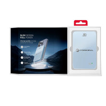 Заредете изображение във визуализатора на галерията – Powerbank compatible with MagSafe Forcell F-Energy SuperSlim F10K8 QC4.0 PD3.0 15W 10000 mAh blue
