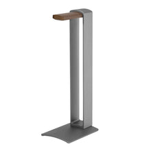 Заредете изображение във визуализатора на галерията – Silver Monkey HS400 headphone stand made of aluminum and wood - silver
