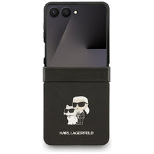 Заредете изображение във визуализатора на галерията – KARL LAGERFELD case for SAMSUNG Z Flip7 KLHCZF7SAPKCNPK (Saffiano KC PIN) black
