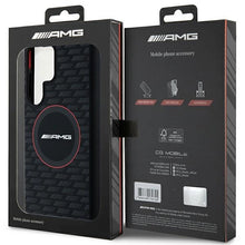 Заредете изображение във визуализатора на галерията – AMG Silicone Carbon Pattern MagSafe case for Samsung Galaxy S24 Ultra - black
