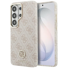 Заредете изображение във визуализатора на галерията – GUESS case for SAMSUNG S26 Ultra GUHMS26LP4GRMDEP (4G Rhinestone Round Logo MagSafe) pink
