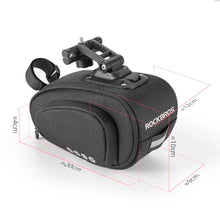 Заредете изображение във визуализатора на галерията – Rockbros C40 bicycle bag under the saddle - black
