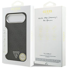 Заредете изображение във визуализатора на галерията – GUESS case for IPHONE 17 Air compatible with MagSafe GUHMP17MP4TSRCMK (PU 4G W/Triangle Logo SL) black
