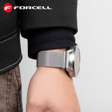 Заредете изображение във визуализатора на галерията – FORCELL F-DESIGN FS11 magnetic stailess steel strap for SAMSUNG Watch 22 mm silver
