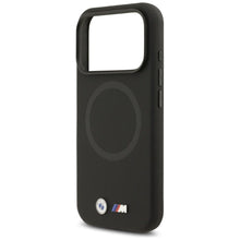 Заредете изображение във визуализатора на галерията – BMW case for IPHONE 17 Pro Max compatible with MagSafe BMHMP17X25PFWSMK (PU FW Metal Logo) black
