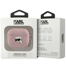 Заредете изображение във визуализатора на галерията – Karl Lagerfeld Monogram Karl Head case for AirPods 3 - pink
