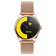 Заредете изображение във визуализатора на галерията – Smartwatch TITMO O-170 (AMOLED, bluetooth call, stainless steal gold mesh strap) gold
