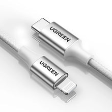 Заредете изображение във визуализатора на галерията – Ugreen US304 70523 USB-C / Lightning MFi cable 1m - silver
