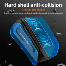 Заредете изображение във визуализатора на галерията – Rockbros 30120064001 waterproof frame bicycle bag with phone cover - black

