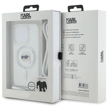 Заредете изображение във визуализатора на галерията – Karl Lagerfeld Crossbody IML Karl Head MagSafe case for iPhone 15 Pro - transparent
