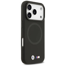 Заредете изображение във визуализатора на галерията – BMW case for IPHONE 17 Pro Max compatible with MagSafe BMHMP17X25PFWSMK (PU FW Metal Logo) black
