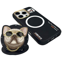 Заредете изображение във визуализатора на галерията – NIMMY case GLASSES COOL DOG compatible with MagSafe for IPHONE 16 Pro Max black
