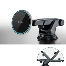 Заредете изображение във визуализатора на галерията – Tech-Protect A2 car phone holder with MagSafe 15W inductive charger for the cockpit - black
