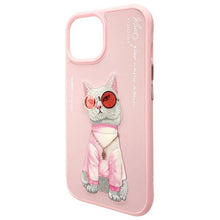 Заредете изображение във визуализатора на галерията – NIMMY case GLASSES COOL CAT for IPHONE 15 pink
