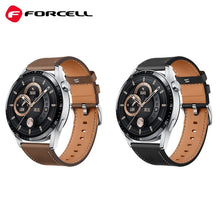 Заредете изображение във визуализатора на галерията – FORCELL F-DESIGN FS21 eco leather strap for SAMSUNG Watch 22 mm black
