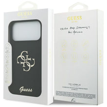 Заредете изображение във визуализатора на галерията – GUESS case for IPHONE 17 Pro Max GUHCP17XSC4GSMK (Silicone W/ Big 4G Script) black
