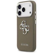Заредете изображение във визуализатора на галерията – GUESS case for IPHONE 17 Pro compatible with MagSafe GUHCP17LPG4SMCEW (Grained PU W/ Big 4G Classic Logo) brown
