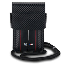 Заредете изображение във визуализатора на галерията – BMW Carbon &amp; Red Stripe phone bag - black
