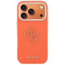 Заредете изображение във визуализатора на галерията – GUESS case for IPHONE 17 Pro Max GUHCP17X5PS4RGGO (PU FW Resin Logo) orange
