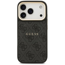 Заредете изображение във визуализатора на галерията – GUESS case for IPHONE 17 Pro compatible with MagSafe GUHMP17LP4MSEGCK (PU 4G W/ Classic) black
