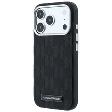 Заредете изображение във визуализатора на галерията – KARL LAGERFELD case for IPHONE 18 Pro/17 Pro compatible with MagSafe (Mono Resin Logo) black
