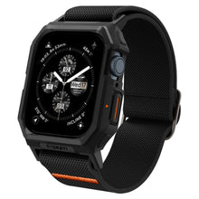 Заредете изображение във визуализатора на галерията – Spigen Lite Fit Pro case with strap for Apple Watch 4 / 5 / 6 / 7 / 8 / 9 / SE (44 / 45 mm) - matte black
