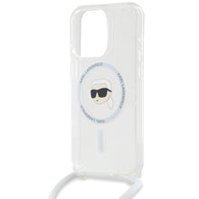 Заредете изображение във визуализатора на галерията – Karl Lagerfeld Crossbody IML Karl Head MagSafe case for iPhone 15 Pro Max - transparent
