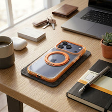 Заредете изображение във визуализатора на галерията – Case for iPhone 18 Pro / 17 Pro Frame Circle Stand compatible with MagSafe orange
