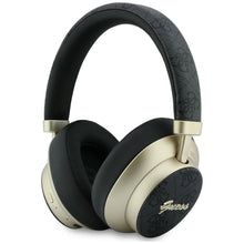 Заредете изображение във визуализатора на галерията – Wireless headphones Guess ENC 4G Gold Script Metal black
