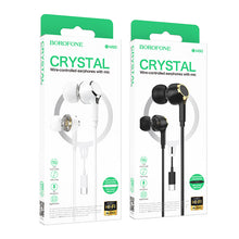 Заредете изображение във визуализатора на галерията – Borofone Earphones BM90 Miller with microphone Typ C black
