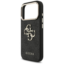 Заредете изображение във визуализатора на галерията – GUESS case for IPHONE 17 Pro GUHCP17L4GMGCGR (PU W/ Big 4G Classic Logo) gold black
