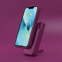 Заредете изображение във визуализатора на галерията – Powerbank compatible with MagSafe Forcell F-Energy MagStand QI2 F5K10 QC3.0 PD3.0 20W 5000 mAh cherry
