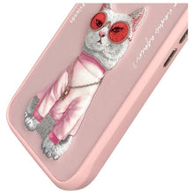 Заредете изображение във визуализатора на галерията – NIMMY case GLASSES COOL CAT for IPHONE 16 pink

