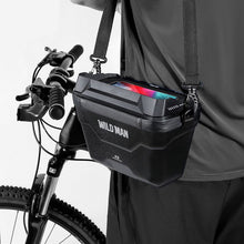 Заредете изображение във визуализатора на галерията – WILDMAN traveling bag for bike handlebars with zipper 3L (4&quot;-7&quot;) XT8 black
