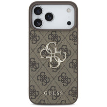 Заредете изображение във визуализатора на галерията – GUESS case for IPHONE 18 Pro / 17 Pro GUE005601 (4G PU Big Logo) brown
