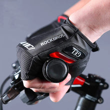 Заредете изображение във визуализатора на галерията – Rockbros S143-BK M cycling gloves with gel inserts - black
