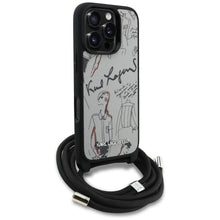 Заредете изображение във визуализатора на галерията – KARL LAGERFELD case for IPHONE 16 PRO MAX KLHCP16XPGGRMPCG compatible with MagSafe (CRSSBY Grained PU W/ Pattern &amp; Logo) gray
