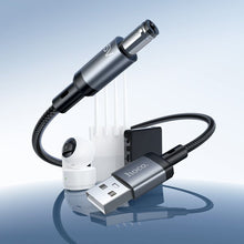 Заредете изображение във визуализатора на галерията – Cable USB A to DC 5,5mm Hoco 5V/1A 1m X129 Advantage black
