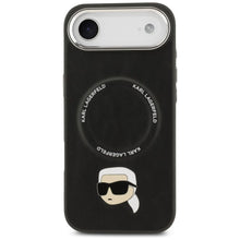 Заредете изображение във визуализатора на галерията – KARL LAGERFELD case for IPHONE 17 Air compatible with MagSafe KLHMP17MPSMLRKLK (PU Karl Pin) black

